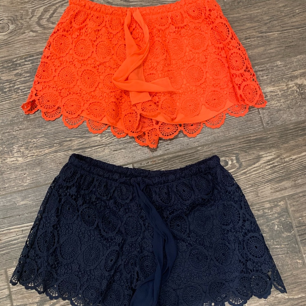 Three Hearts—2 Pairs of Lace Shorts XS S